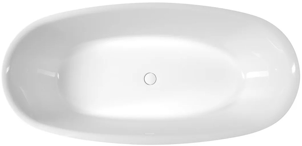 Polysan Florina vrijstaand bad wit mineraalmarmer 170x80cm