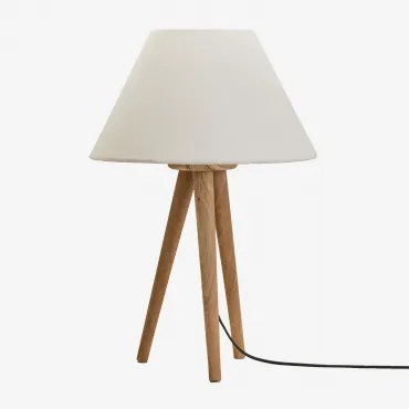 Mangohouten Tafellamp Simona Mangohout & Wit Ø40 Cm Menorca - Sklum