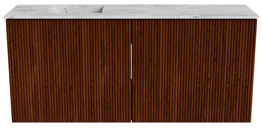 Mondiaz Joya DLux 90cm toiletmeubel ruby met wastafel faye links 1 kraangat glace