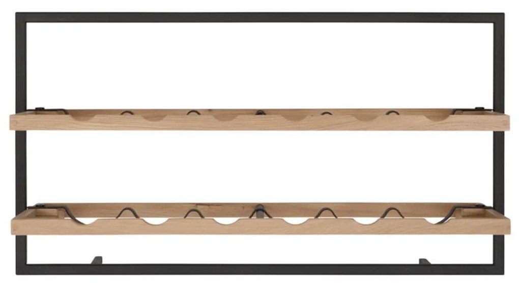 DTP Home Winemate Oak Type A Wand Wijnrek Van Eikenhout - 65x25x35cm.