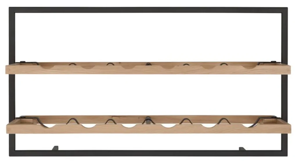 DTP Home Winemate Oak Type A Wand Wijnrek Van Eikenhout - 65x25x35cm.
