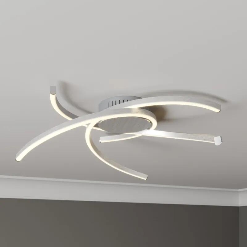 Katris LED plafondlamp, 58 cm, aluminium - lampen-24