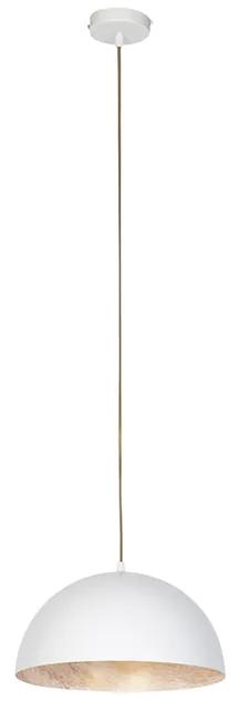 Industriële hanglamp wit met goud 35 cm - Magna Eco Industriele / Industrie / Industrial E27 rond Binnenverlichting Lamp