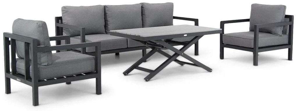 Stoel en Bank Loungeset 7 personen Aluminium Grijs  Lifestyle Garden Furniture Lagos/Palazzo