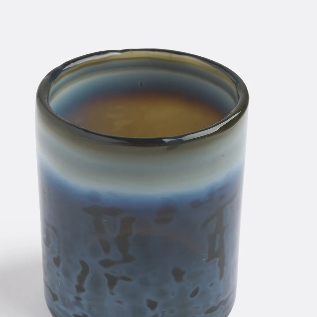 Windlicht in gekleurd glas H11 cm, Orlan