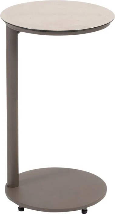 4 Seasons Vic bijzettafel Ø30xH50 cm terre - ceramic print