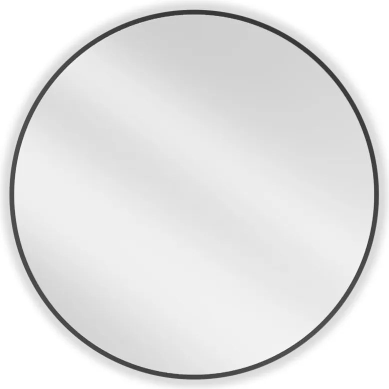 Mexen Loft badkamerspiegel rond 80 cm, zwarte rand - 9850-080-080-000-70