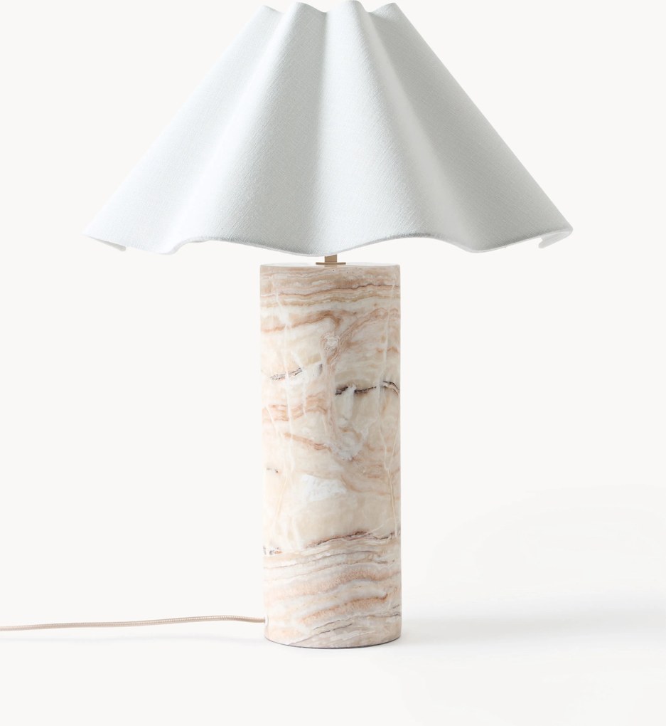 Dimbare LED tafellamp Arya met marmeren voet