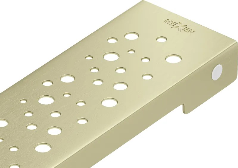 Mexen Flat M12 afdekking voor lineaire afvoer 80 cm, geborsteld goud - 1A21080