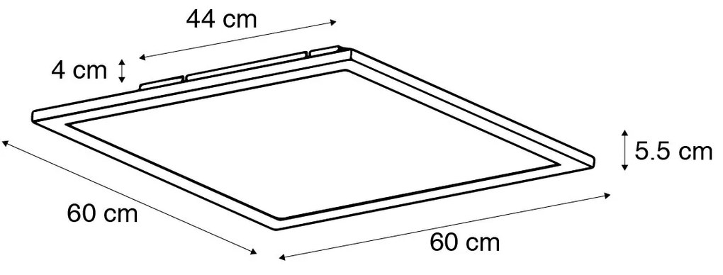 LED paneel wit incl. LED en dimmer met afstandsbediening - Liv
