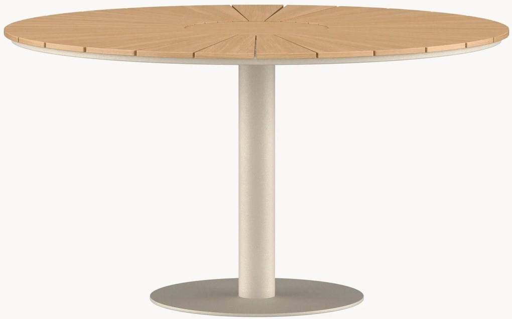 Ronde eettafel Croft met teakhouten tafelblad, Ø 120 cm