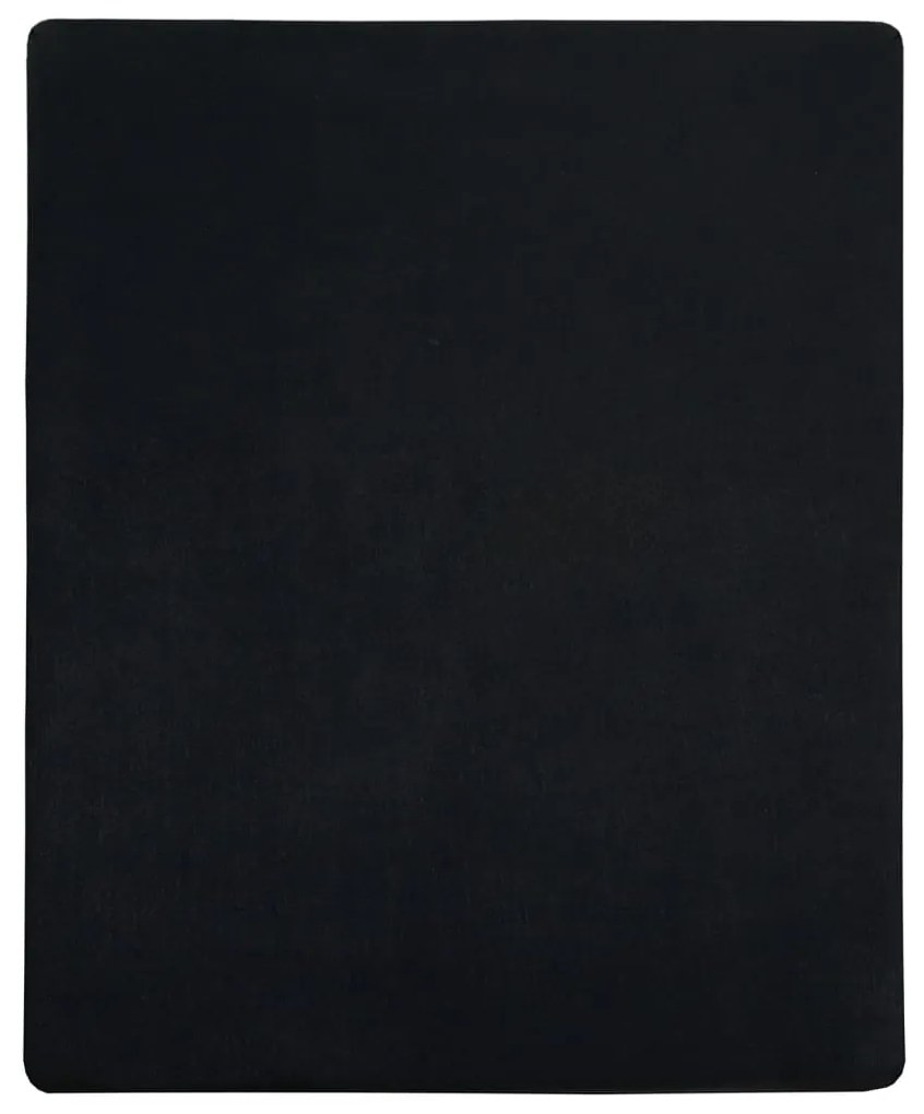vidaXL Hoeslaken jersey 90x200 cm katoen zwart