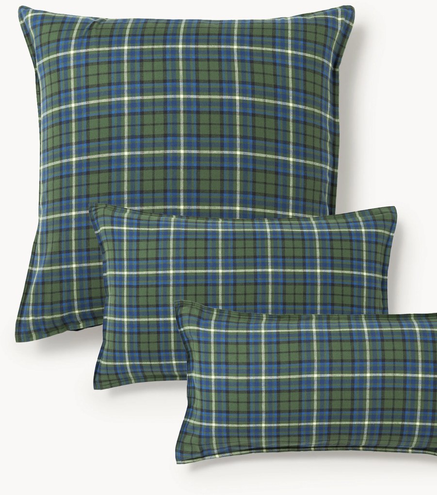 Geruite flanellen kussenhoes Linsay