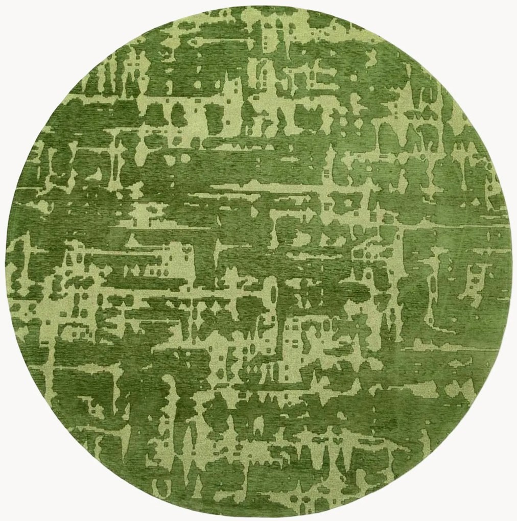 Rond jacquard in- & outdoor vloerkleed Baobab, wasbaar