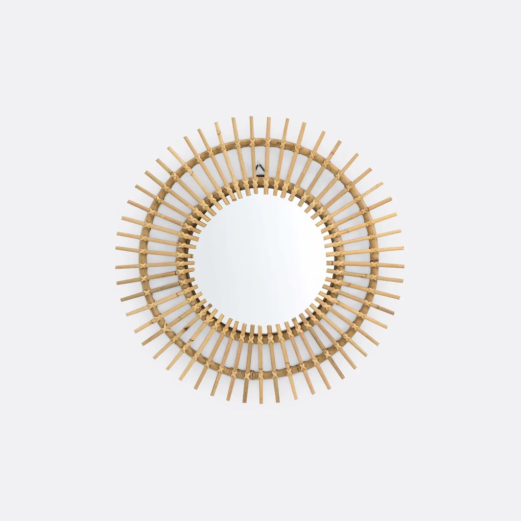 Spiegel in rotan, zonvormigØ60 cm, Nogu