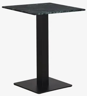 Vierkante Bar Tafel Van Natuurlijk Livanto-steen 60 X 60 Cm & Big Flower Groen Marmer - Zwart - Sklum