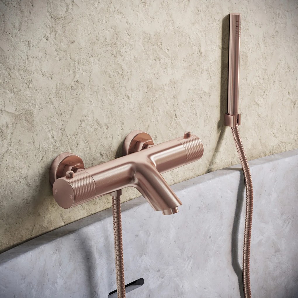 Saniclear Copper Stripes temperatuurknop voor opbouw thermostaatkranen (SK38377, SK22978 en SK22982)