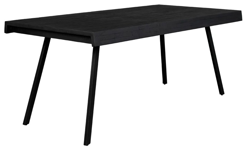 Lavis Suri Black Eettafel Van Gerecycled Teak Zwart 220 X 90 Cm - 220 X 100cm.