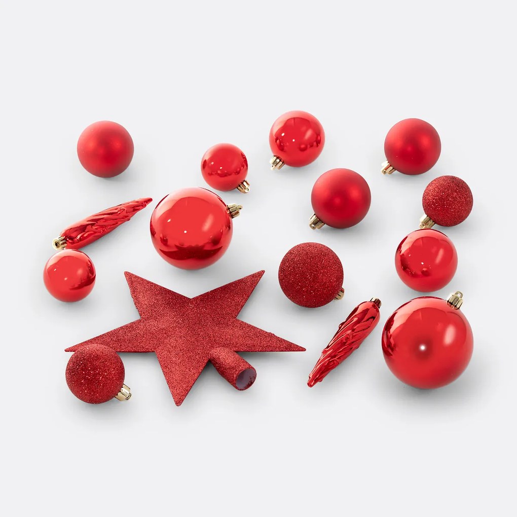 Set van 33 Kerstboom versieringen, Caspar