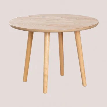 Ronde Bijzettafel Ø50 Cm Van Docc Hout Natuurlijk Hout - Sklum
