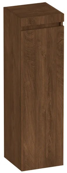 BRAUER Joy Wavy hoge kast 120 met 1 deur greeploos linksdraaiend Forest Cacao HK-JYW120LFC