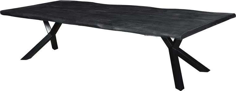 Boomstamtafelblad massief Mango zwart | 260 x 100 cm | Bladdikte 4 cm