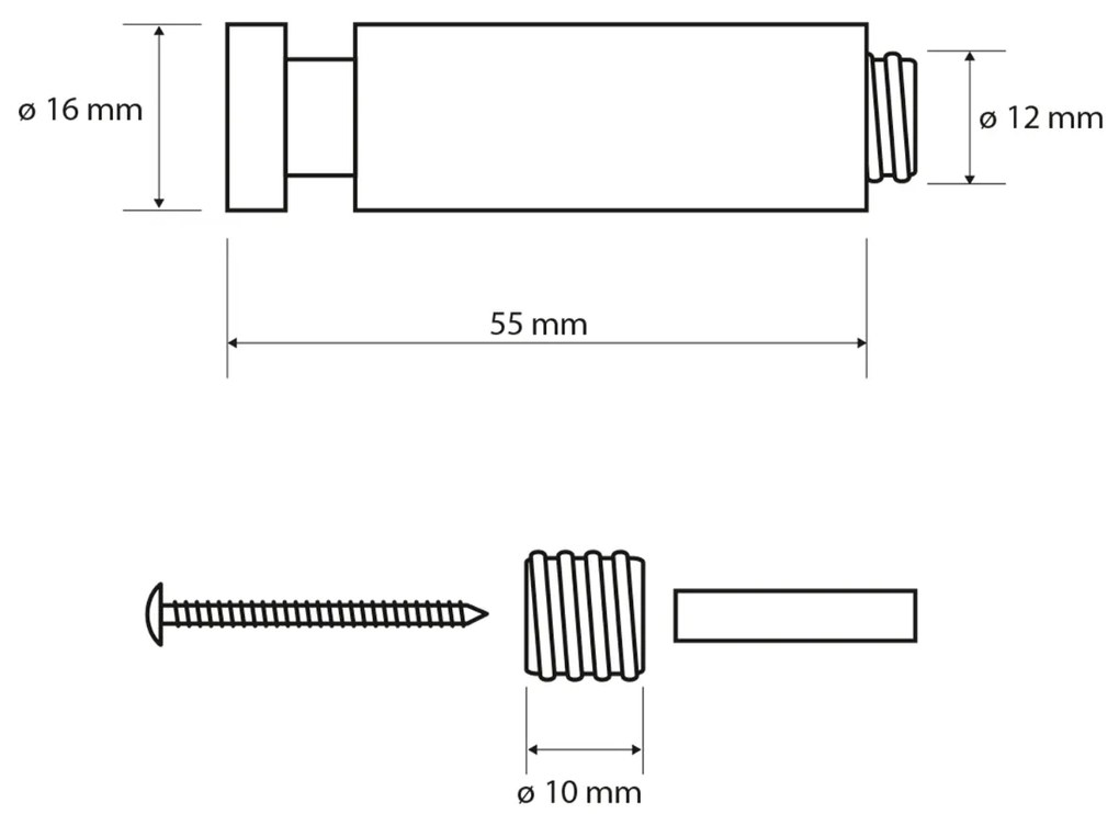 Sapho X-Round jashaak 5cm zwart