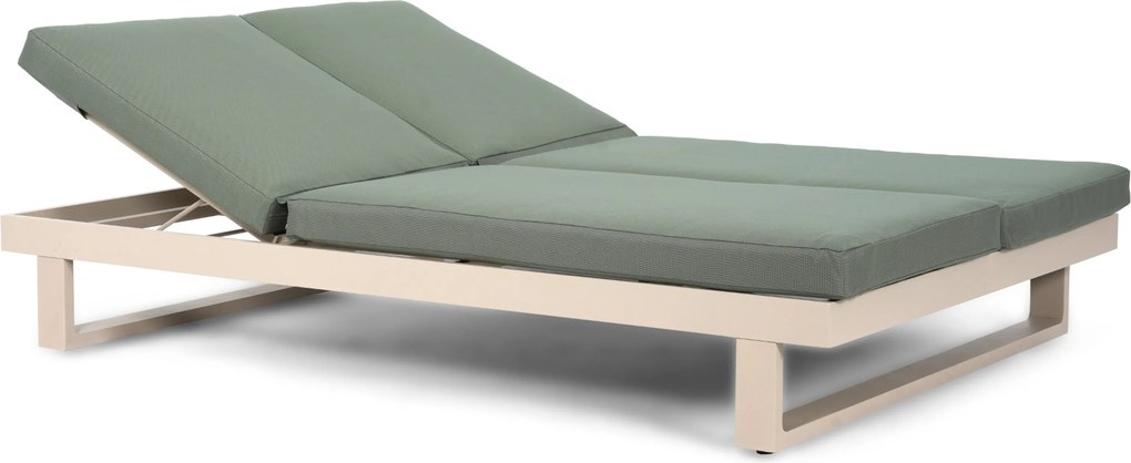 Lifestyle Garden Furniture Massimo Ligbed Met Kussen Loft/moss Green Aluminium Taupe