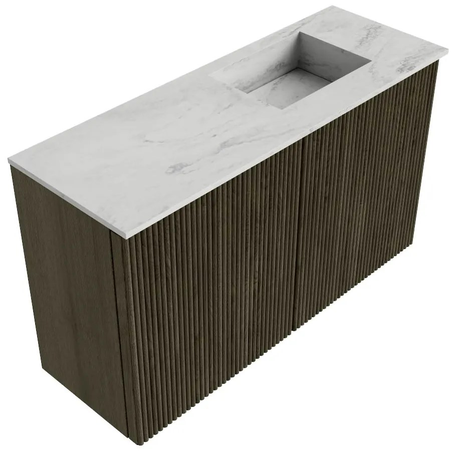 Mondiaz Joya DLux 70cm toiletmeubel shadow met wastafel faye rechts zonder kraangat opalo