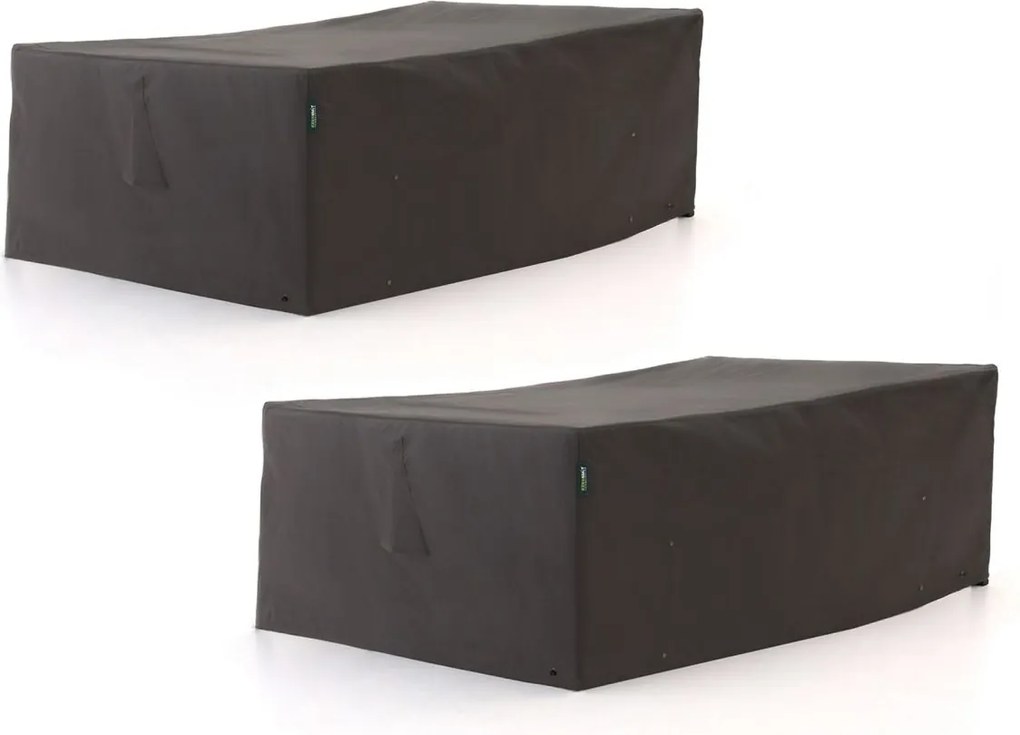 Tuinmeubelhoes geschikt voor Stoel-bank loungeset | Kees Smit  | Polyester/Polypropyleen | Grijs - Antraciet | 260x100cm | Kees Smit Tuinmeubelen