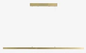 Led Lineaire Hanglamp 120 Cm Met Indirect Licht In Aluminium Danile Geborsteld Goud - Sklum