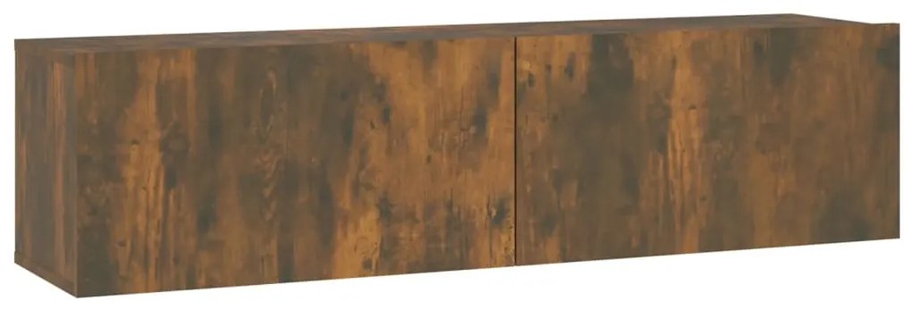 vidaXL Tv-wandmeubel 120x30x30 cm bewerkt hout gerookt eikenkleurig