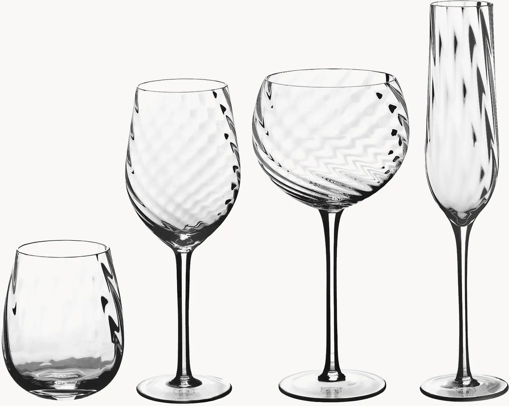 Glazen set Sten van kristalglas, 6 personen, 24-delig