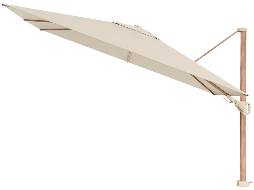 Platinum Challenger rechthoek zweefparasol T2 Premium - 2,6 x 3,5 m. - Champagne Teak