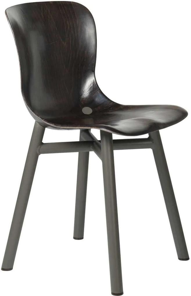Functionals Wendela stoel zwart met grijs onderstel