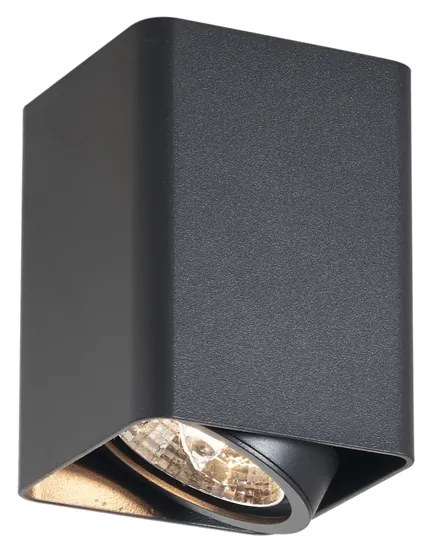 Design opbouwspot zwart GU10 70mm draai- en kantelbaar - Vox