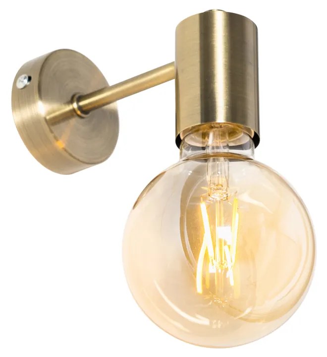 Industriële wandlamp brons 13cm - Facil
