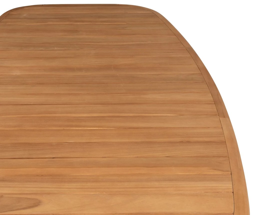 Taste by 4 Seasons Capri teak tuintafel met barrelvormig blad 240 x 110 cm SALE Tuintafel houtkleur weerbestendig