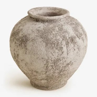 Decoratieve Vaas ↑20 Cm Van Keramiek Filis Zand Grijs - Sklum