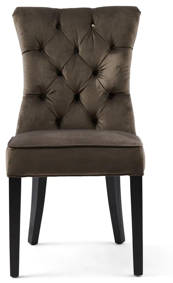 Rivièra Maison - Balmoral Dining Chair, velvet III, anthracite - Kleur: grijs