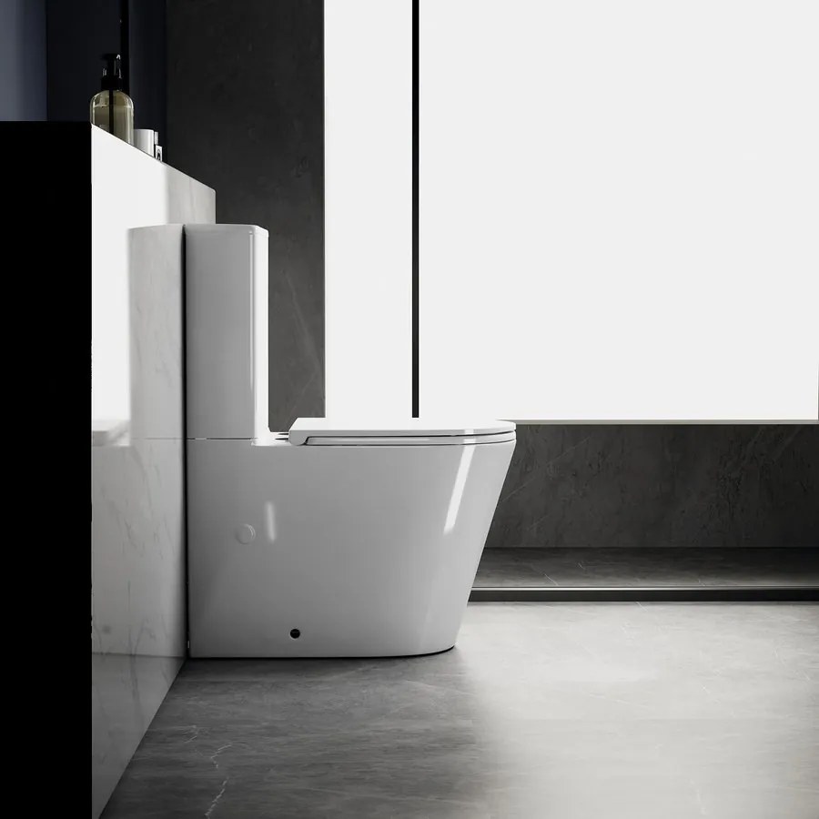 Sapho Avis staand toilet randloos met vortex spoeling en softclose zitting wit glans