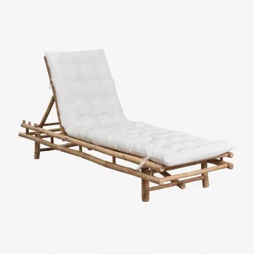 Gossy Bamboe Ligstoel Bamboe & Gardenia Wit - Sklum