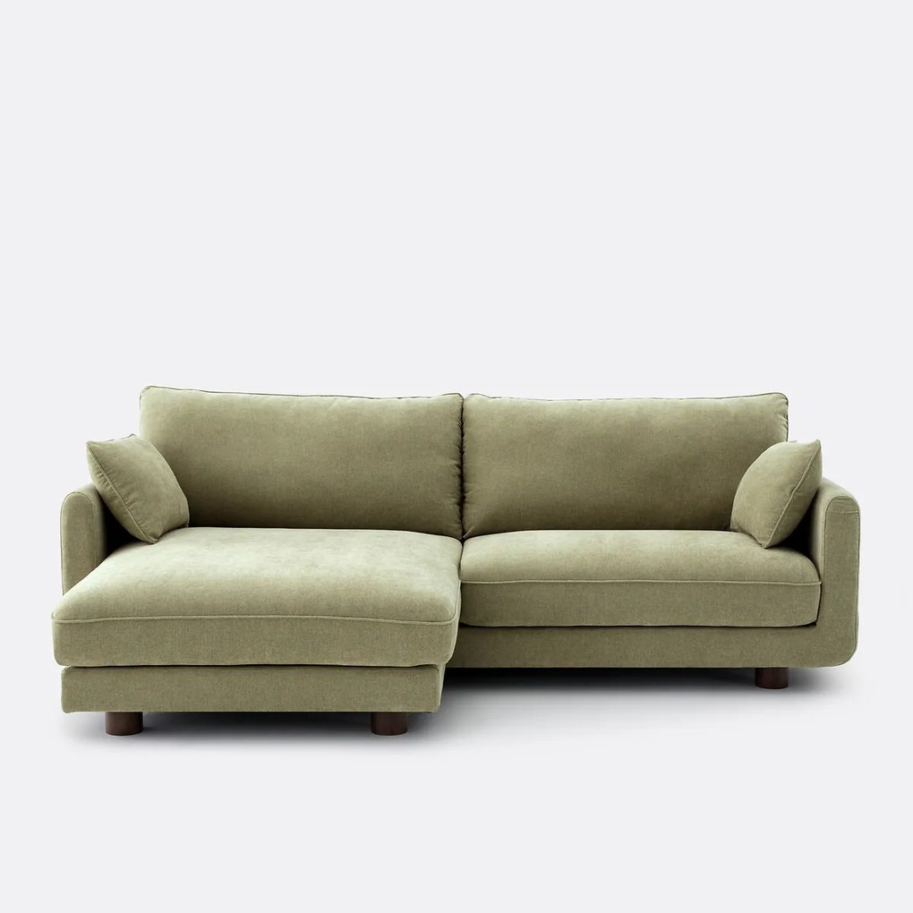 Omkeerbare hoekbank, gemêleerd polyester, EMILIO