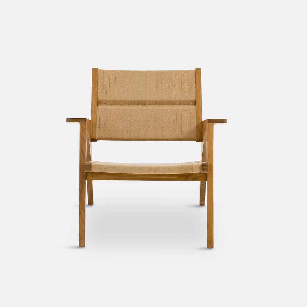 Fauteuil teak en vlechtwerk, Tekora