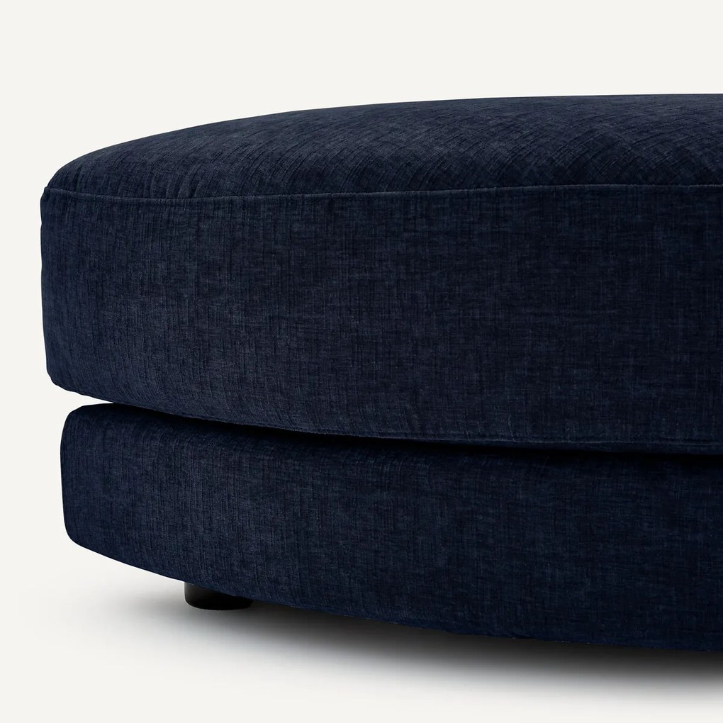 Modulaire voetensteun in chenille fluweel, TIBERIO