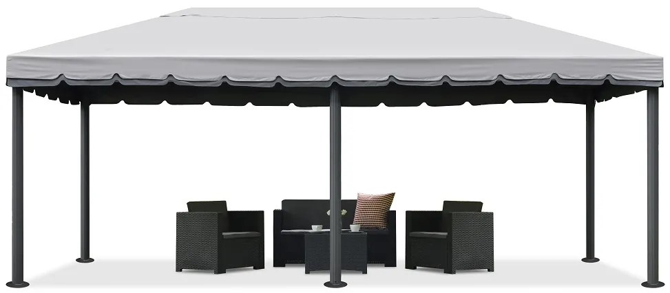 Grijs tuinpaviljoen Valencia 3x6m Garden Point