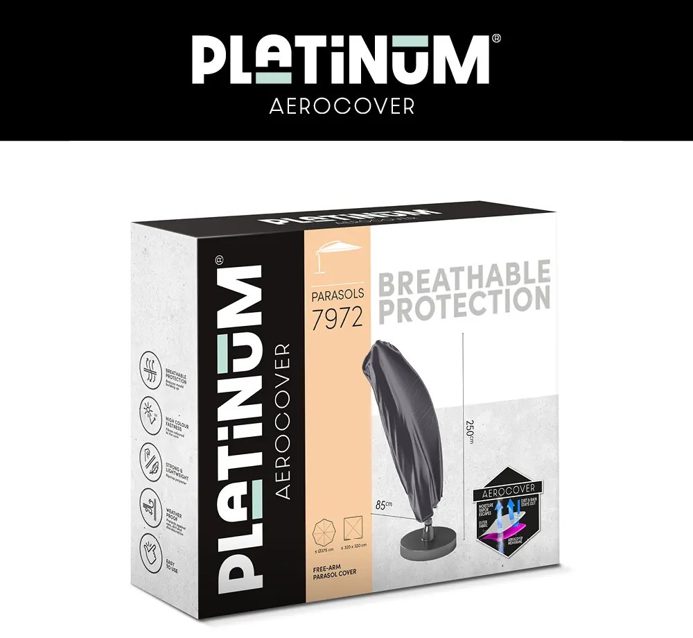 Platinum AeroCover Zweefparasolhoes H250x85