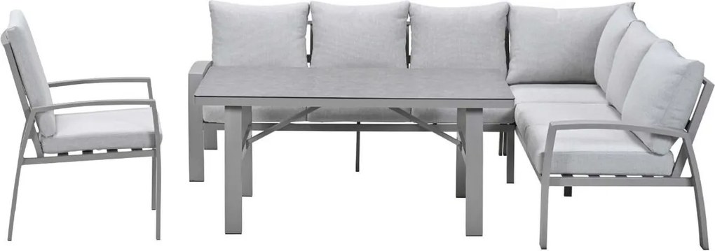 Garden Impressions Cameron lounge dining set 4-delig rechts incl stoel - taupe