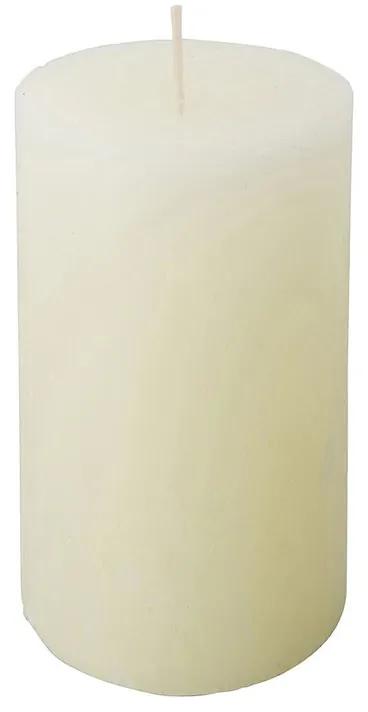 Kaars rustiek - ivoor - 7x12 cm