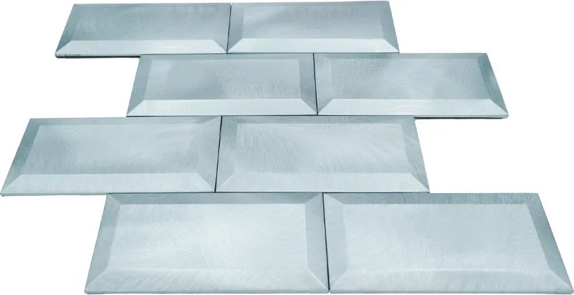 Zelfklevende Mozaïektegels Metaal | Subway 3D Blauw | 30,5×30,5 cm | Keuken, Bad & WC